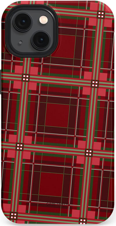 Casetastic Hoesje Geschikt voor Apple iPhone 13 Magsafe - Stijlvolle Beschermende Duo-layer Case - Schots Ruit Rood - Tartan Royal Stewart Plaid