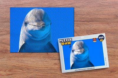 Puzzel Dolfijn in een aquarium - Legpuzzel - Puzzel 500 stukjes
