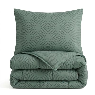 Sleeptime® 2 in 1 Dekbed zonder Overtrek Dorian - Dekbed - 200 x 200 cm + 2 x kussensloop 60x70 - Groen