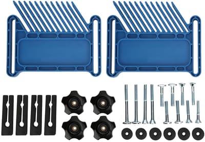 Dailygoody - Houtbewerking Veer Board Set - Router Tafels en Graveermachines - 2 Stuks - Blauw - Handgereedschap voor Timmerwerk - Houtbewerkingsacces