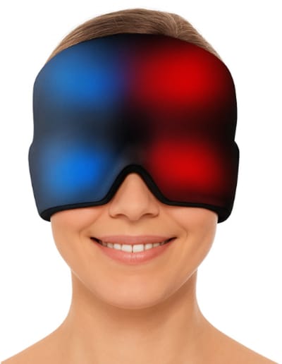 Migraine Muts Met Extra Gel - Anti Migraine masker - Hoofdpijn Oogmasker - Gezichtsmasker - Heat Cap - Ice Hat - Cold & Hot Therapy