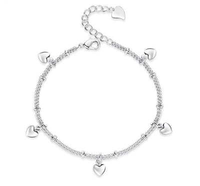 Jomide Armband Hartjes - Zilverkleurig