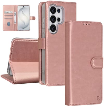 TUNIQ telefoonhoesje voor Samsung Galaxy S26 Ultra - met kaartsleuven - Rose Gold