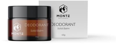 MONTE - Deodorant 100% natuurlijk - 45g - Vaste balsem - Zuivert, deodoriseert en voedt - Aangename zomerse geur (mix van mango/perzik/citrus) - Voor alle huidtypes - Natural - Man en Vrouw