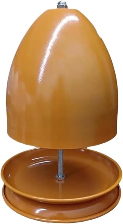 Theelicht Verwarmer - Kaars Oven - Tafelblad Decoratie - Dubbelwandig Metaal - 17.5 x 27 cm - Oranje