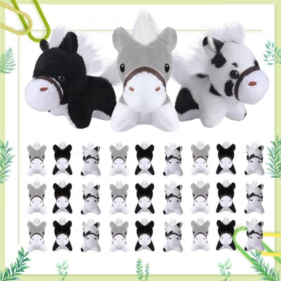 12-9s Paard Knuffeldier Bulk Speelgoed Paarden Pluche Knuffeldieren Paarden Speelgoed Paard Feestartikel Boerderij Verjaardag voor Jongen Meisje Kind 12 Pieces