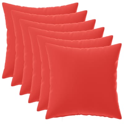 vidaXL - Kussensloop - 6 - pcs - HEERLEN - Rood - 30 - x - 30 - cm - Polyester