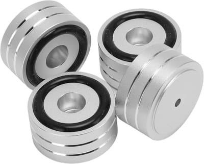 Luidspreker Spikes - Isolatie Voeten - Trillingen Dempen - Hoge Hardheid Aluminium - 4 Stuks - Zilver