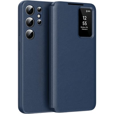 CaseBody Samsung Galaxy S25 Ultra Smart Cover Blauw