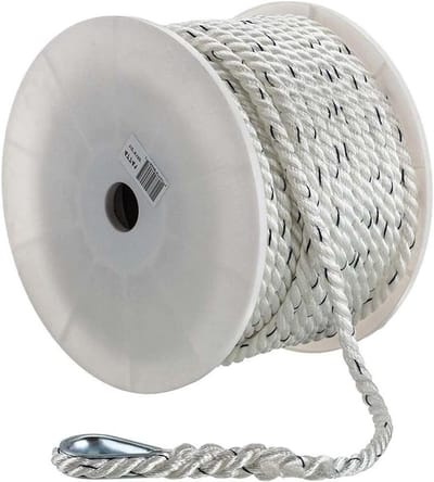 Boot anker lijn touw - Meertouw ankerlijn - Veilig verankeren boot - 3-strengs gedraaid nylon