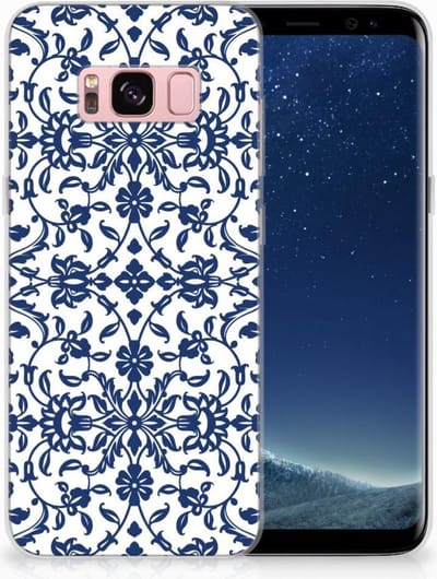 Samsung Galaxy S8 TPU Case Flower Blue