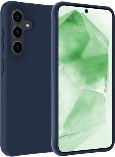 Hoesje Geschikt voor Samsung Galaxy A56 - Sterk & Shockproof - Hoes Cover - Siliconen Case - Donkerblauw