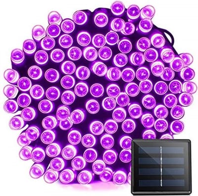 Kerstboomverlichting - 10 Meter - Zonne-energie - Paars - Solar Verlichting
