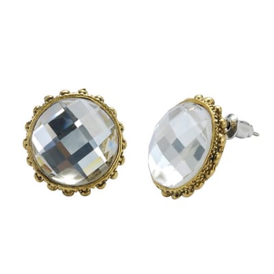 Behave - Vintage oorstekers met kristalsteen - Nikkelvrij - Modeaccessoire
