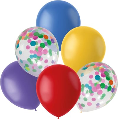 Folat - Ballonnen Mix Color Pop Meerkleurig 30 cm - 6 stuks