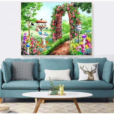 Diamant schilderij landschap diamant mozaïek tuin volledige vierkante strass foto diamant borduurwerk 20X30