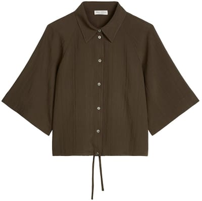 marc o'polo - Dames blouse - Maat 38 - Vrouwen - Bruin - Viscose