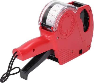 Handmatige Labelmachine voor Prijsmarkering met 8 Cijfers, Inclusief Cartridges en Prijslabels, Draagbaar en Gebruiksvriendelijk
