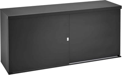 Lage schuifdeurkast 72,50x166x40 Licht grijs met topblad Ahorn