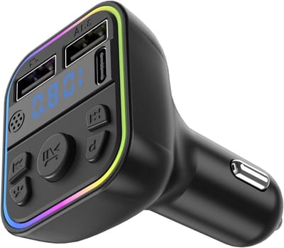 FM Zender - Muziek Adapter - Autoradio Streamen - Handsfree Bellen - 8 cm - Zwart