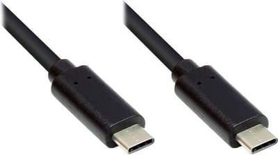 USB-C naar USB-C kabel - USB2.0 - tot 60W / zwart - 0,50 meter