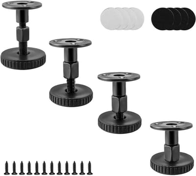 Verstelbare Meubelpoten, Set van 4, Geschikt voor Banken, Tafels en Bedden, Hoogte 47 tot 64 mm, Inclusief Boorgaten en Stickers