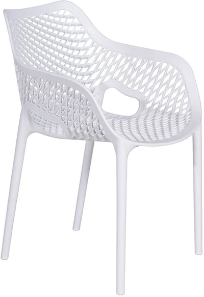 Garden Impressions Air XL kunststof tuinstoel wit - set van 2 stuks