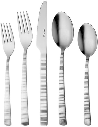Sola Bolero Bestekset 6 persoons - 60 delig - Zilver Chroomstaal 18/0