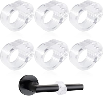 Dailygoods - 6-delige set deurkruk buffers, Ø18mm deurstopper, elastische bescherming voor muren, deurkrukbeschermer, geschikt voor Ø17mm-Ø20mm
