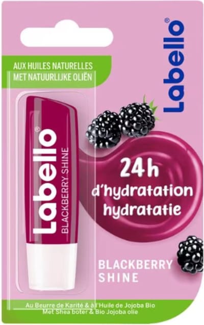 Labello Lippenbalsem Blister Blackberry Shine - 6 x - Voordeelverpakking