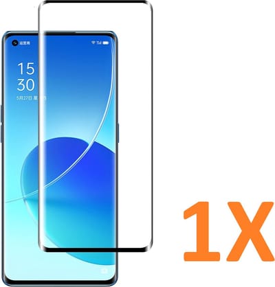 Volledige dekking Screenprotector Glas - Tempered Glass Screen Protector Geschikt voor: Oppo Reno 6 pro - 1x