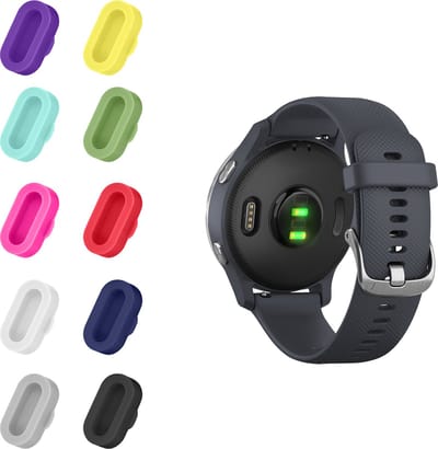 kwmobile 10x anti-stofplug geschikt voor Garmin Venu / Forerunner / Vivomove / Fenix - Anti dust plug voor oplaadpoort - Afdekking in meerkleurig