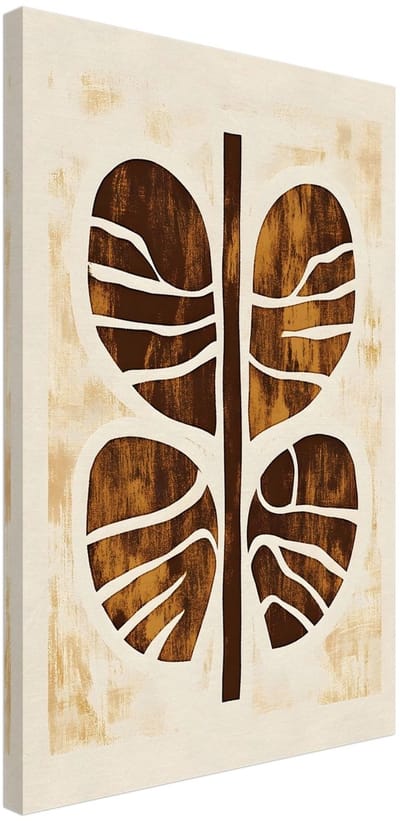 Canvas Schilderij - Boho – Rooted form 40x60 cm - Abstract Wanddecoratie Woonkamer & Slaapkamer