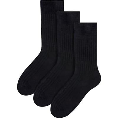 Steven - 3 Paar Heren Alpaca Wol Sokken | Winter Dikke Warm Wandelen Boot Sokken - Zwart