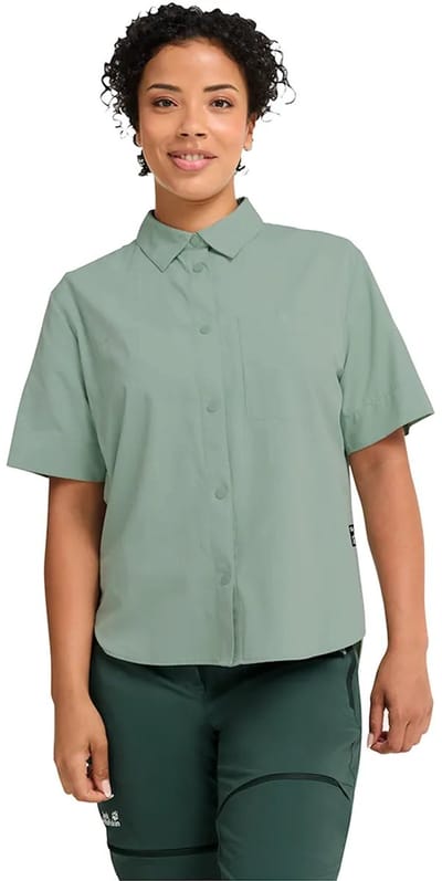 Jack Wolfskin Sierra Canyon Overhemd Met Korte Mouwen Groen S Vrouw