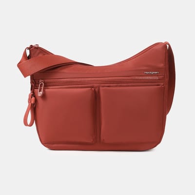 Hedgren ALEX grote crossbodytas A4 met RFID – 100% gerecycled RPET – Waterafstotend - Dahlia Red
