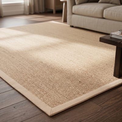 DÉJA Living Vloerkleed 90x160cm - Laagpolig Beige Sisal - Honfleur