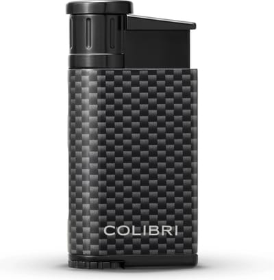 Colibri Evo Gas Aansteker - Jet Flame - Stormaansteker Windproof - van Metaal - Navulbaar - Zwart