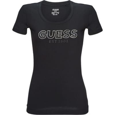 Guess  T-shirt Korte Mouw SS RN MESH LOGO TEE