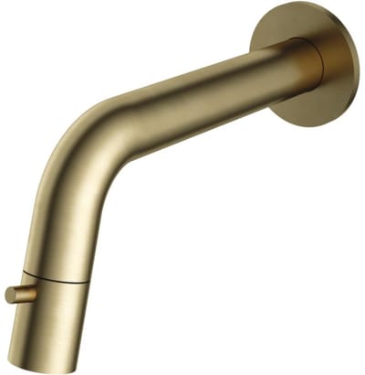 Hotbath Cobber Fonteinkraan Wandmodel - Inbouw - Inkortbaar - Uitvoering BB - Geborsteld Messing PVD - Messing - 60 mm - Waterbesparend