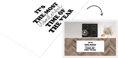 Keukenloper - Loper keuken - It's the most wonderful time of the year - Kerst - Quotes -Spreuken - 120x50 cm - Keukenloper vinyl