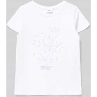 s.Oliver - Meisjes t-shirt - Maat 104/110 - Meisjes - wit - katoen