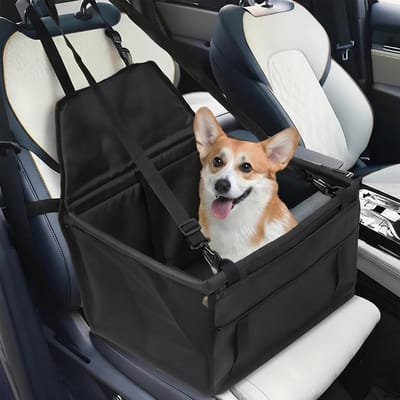 Hondenmand - Honden mand - Oxford hondenmand - Opvouwbare hondenbox transportbox auto -Transportbox hond - Opvouwbare transportbox - Ademend - Wasbaar - Klein huisdier - Stabiel - Transportbox - Zwart - 40x33x45cm