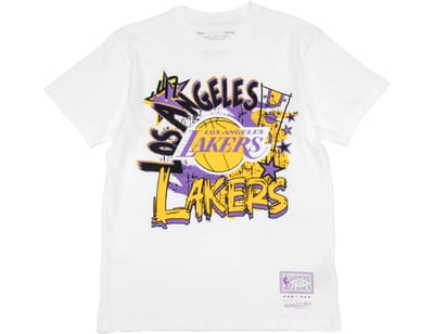 Mitchell And Ness Los Angeles Lakers Hwc Play By Play T-shirt Wit