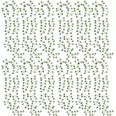 Gardlov Klimop/Hedera kunstplant guirlande - 2x - 25,2 meter - polyester/kunststof - kunstplant slinger