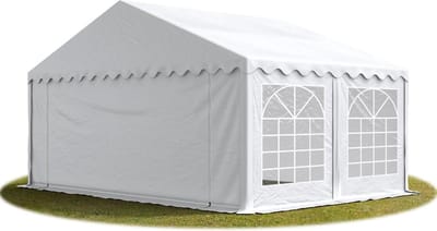 Partytent feesttent 5x4 m tuinpaviljoen -tent PVC 700 N in wit waterdicht