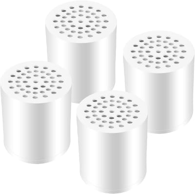 20 Staps Douchefilter Vervangcartridge voor Hard Water, Verwijdert Chloor, Zware Metalen en Onzuiverheden, Verbeter de Gezondheid van Huid en Haar, Set van 4