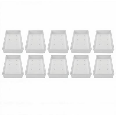 10 stuks bloemschuimschalen voor bloemstukken Rechthoekige houder Plastic moddervestigingsplaten Schalen voor centerpiece