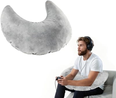 Ergonomisch Gaming Kussen voor Lange Speelsessies, Ideaal voor Lezen en Ontspannen op Bed, Bank of Vloer (Grijs)