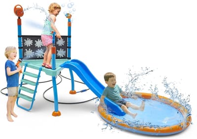 Grote Waterglijbaan en Speelstation voor Buiten met Wateractiviteiten